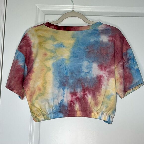 timing tie dye short sleeve crop top - Picture 2 of 4